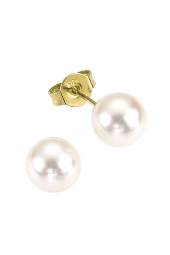 FASCINATION BY ELLEN K. Ohrringe Gold 585 Akoya-Perle 6,5-7mm gelb