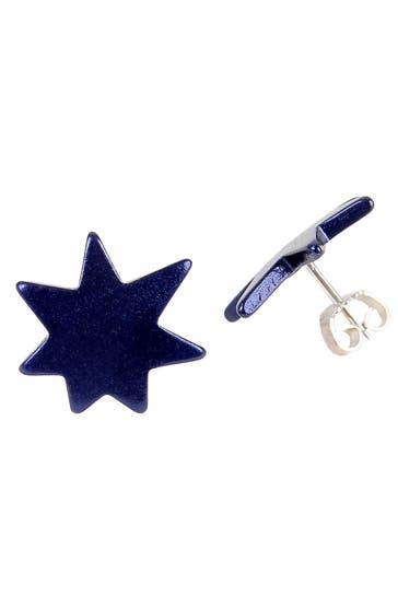 DEMARIE Ohrringe Stern eloxiertes Aluminium blau