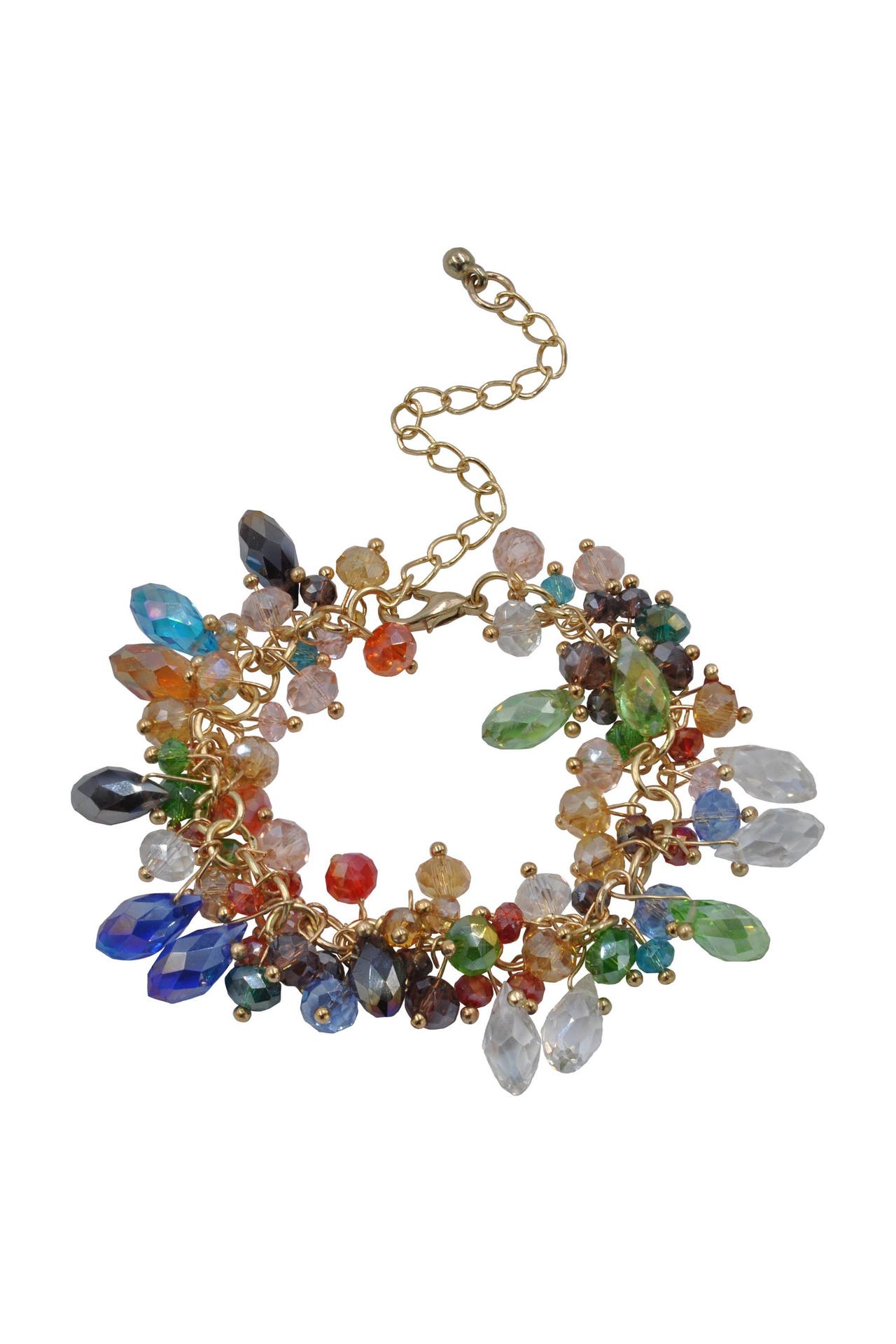 STEUER Armband goldfarben mit bunten Glassteinen mehrfarbig, Bild 1