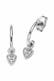 Ohrringe 925/- Sterling Silber rhodiniert Herz mit Zirkonia silber