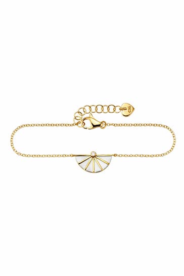 CAI Armband 925/- Sterling Silber bicolor Zirkonia gelb