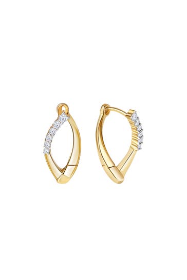 FASCINATION BY ELLEN K. Ohrringe 375/- Gelbgold bicolor Zirkonia mehrfarbig