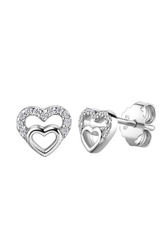 ZEEME Ohrstecker 925/- Sterling Silber Zirkonia weiß
