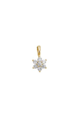 LYOMI Anhänger 585/- Gelbgold Blume 7 synth. Diam. 0,13ct.