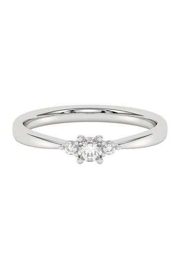 DIAM ADDICT Ring 585 Weißgold mit im Labor gezüchtetem Diamanten