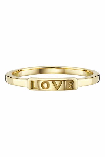 CAI Ring 925/- Sterling Sillber vergoldet LOVE gelb