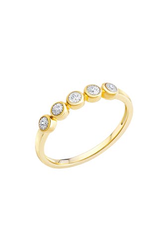 DIAMONDS BY ELLEN K. Ring Gold 585 zweifarbig mit 5x Brillant zus. 0,05ct.