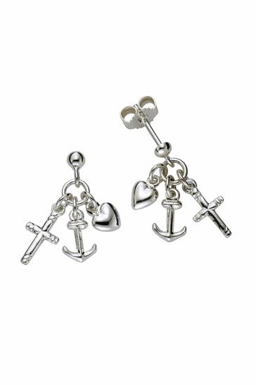 ZEEME Ohrringe 925 Sterling Silber beweglich