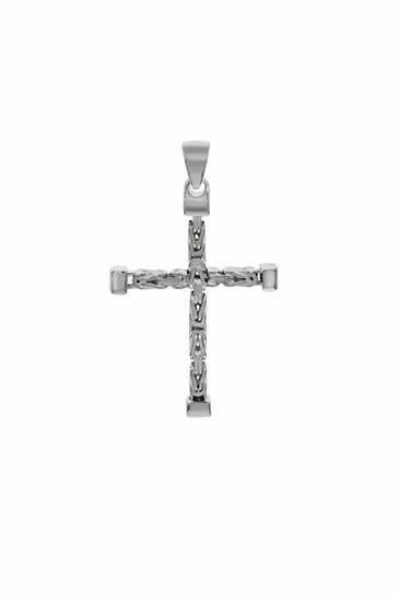 ZEEME Anhänger Silber 925 Kreuz-Motiv Königskette poliert 52mm