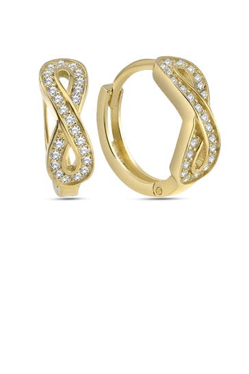 DKENIZ Ohrringe 925/- Sterling Silber vergoldet Unendlichkeitsohrring gold