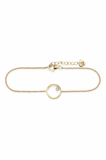CAI Armband 925 Sterling Silber gelb vergoldet Zirkonia Kreis gelb