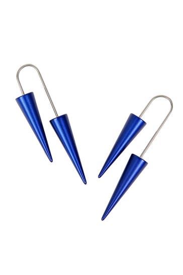 DEMARIE Ohrringe eloxiertes Aluminium blau