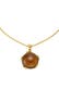 Kette 925/- Sterling Silber Quarz (beh.) gelb