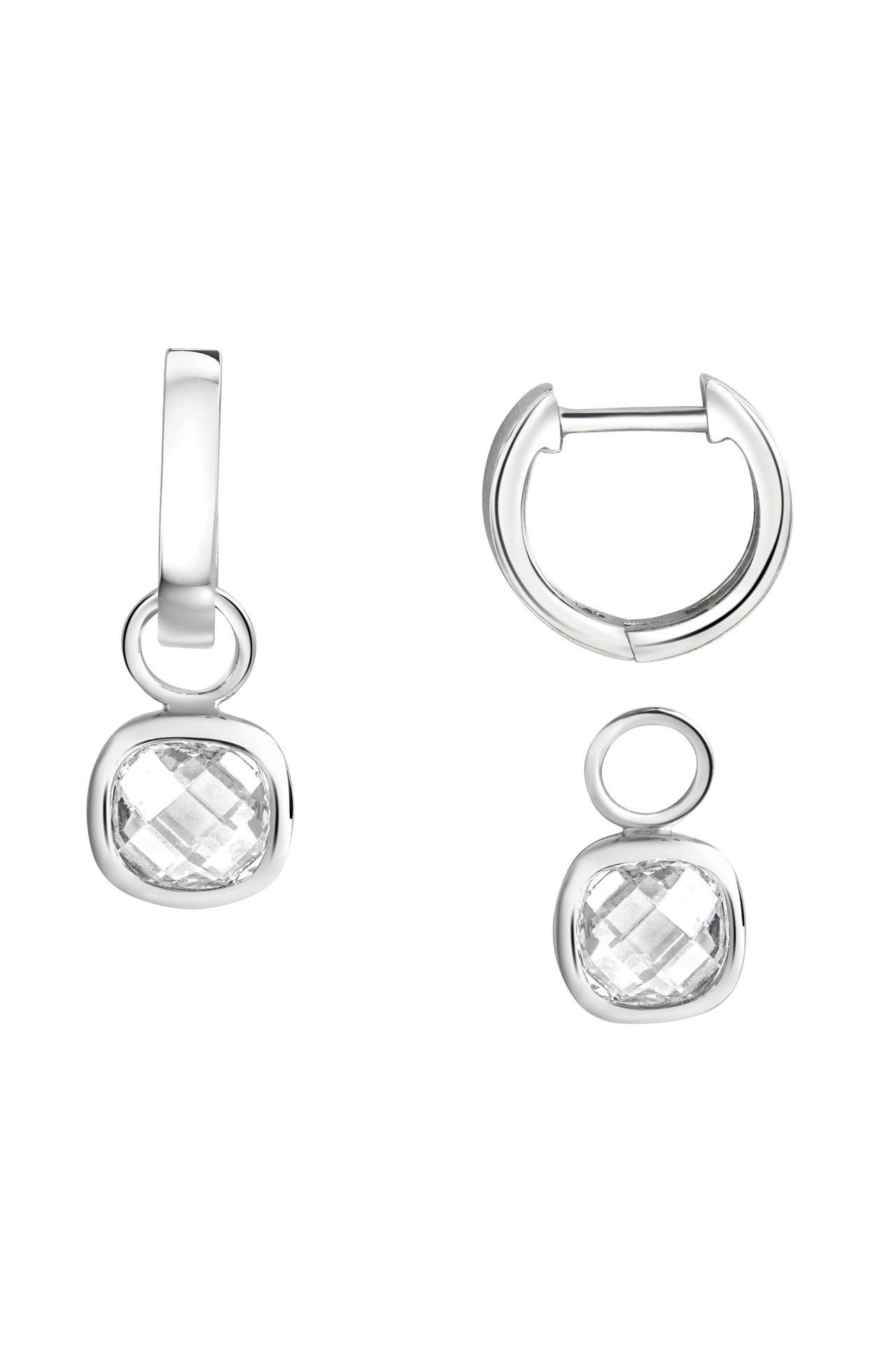 ZEEME Ohrringe Silber 925 rhodiniert mit Zirkonia weiß silber, Bild 1