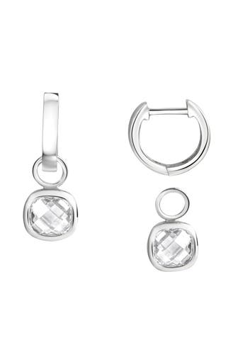 ZEEME Ohrringe Silber 925 rhodiniert mit Zirkonia weiß silber