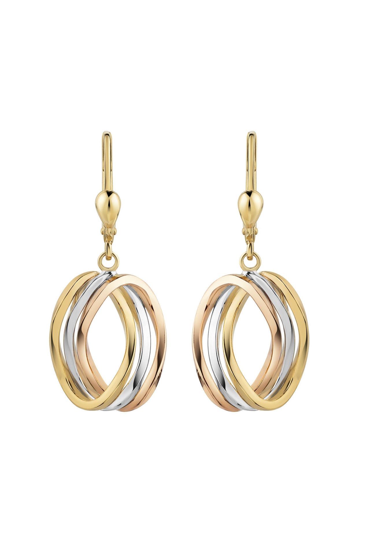 FASCINATION BY ELLEN K. Ohrringe 375/-  Gelbgold 3-farbig oval mehrfarbig, Bild 1