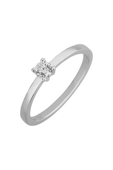 LYOMI Ring 585/- Weißgold  1 synth. Diam. 0,20 ct. silber