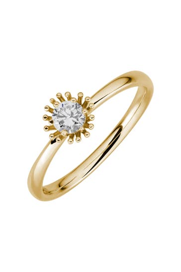 LYOMI Ring 585/- Gelbgold 1 synth. Diam. 0,25ct. gelb