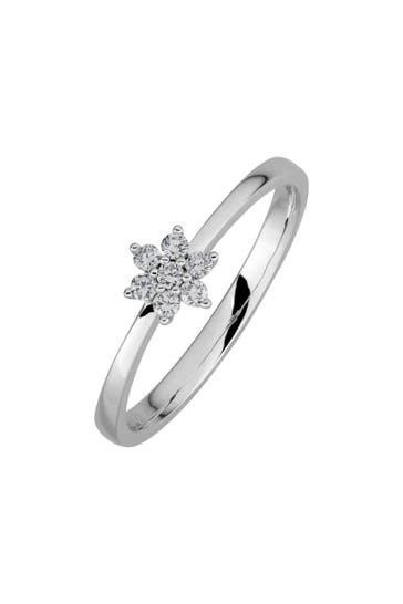 LYOMI Ring 585/- Weißgold 7 synth. Diam. 0,13ct. silber