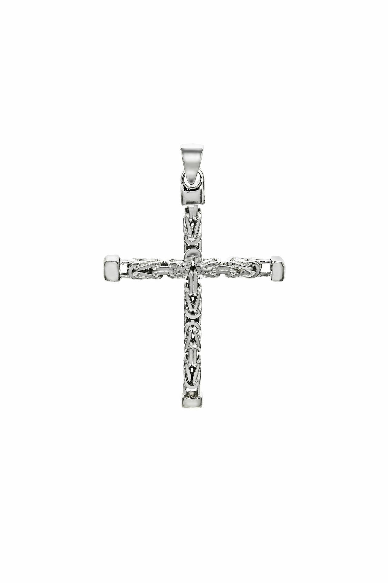 ZEEME Anhänger Silber 925 Kreuz-Motiv Königskette poliert 62mm, Bild 1
