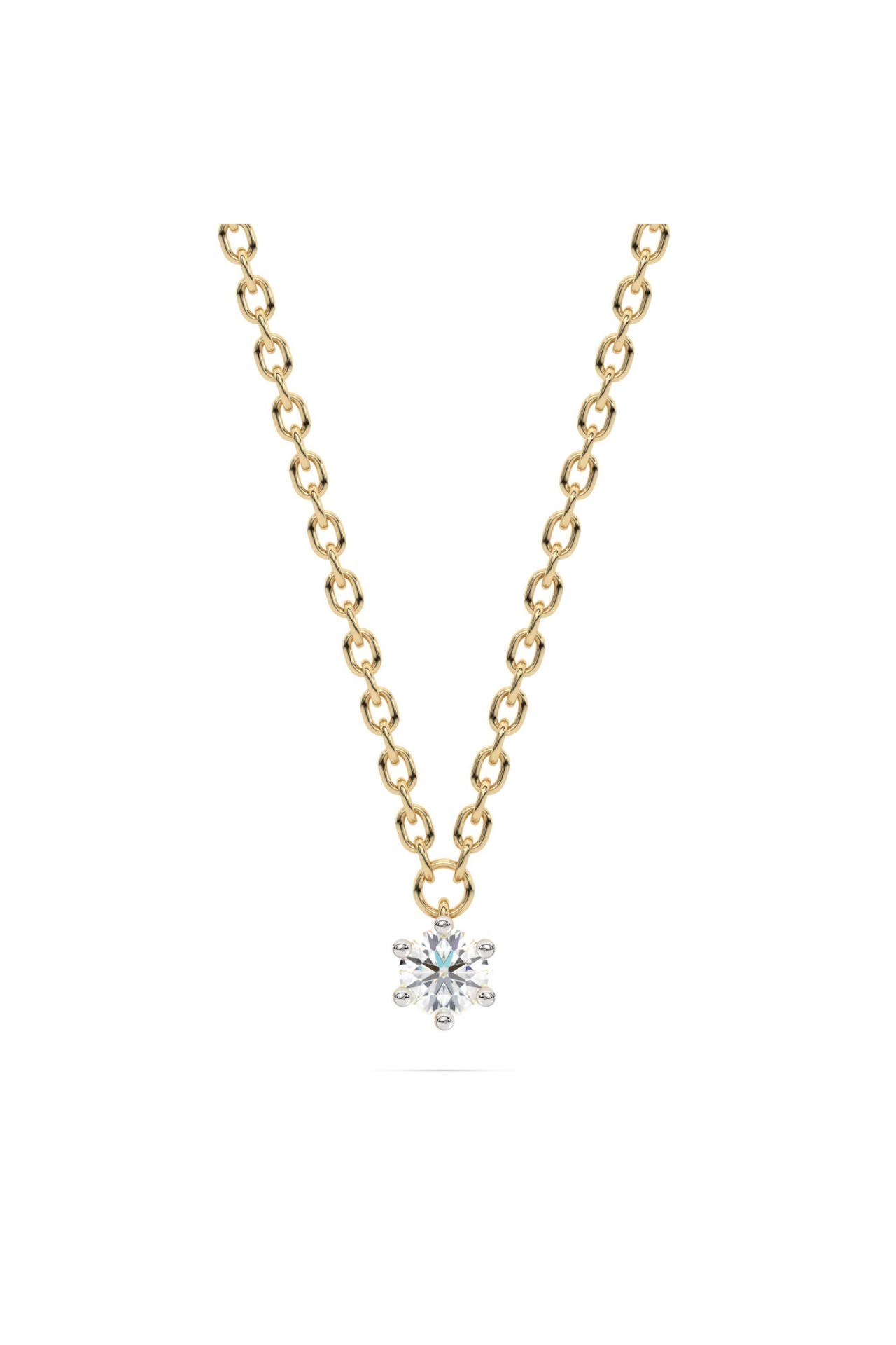 DIAM ADDICT Kette 585 Gelbgold mit  im Labor gezüchtetem Diamanten gelb, Bild 1