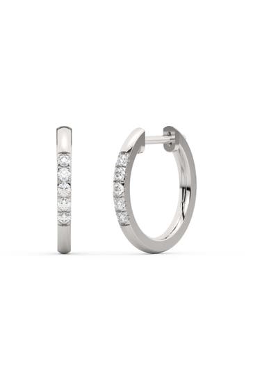 DIAM ADDICT Ohrringe 585 Weißgold mit 10 im Labor gezüchteten Diamanten silber