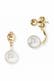 Ohrringe 925-/ Sterling Silber vergoldet Perlen gelb