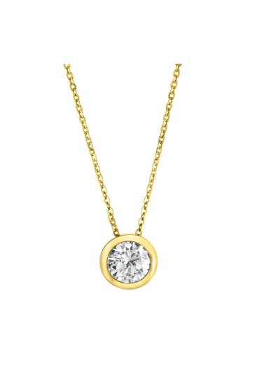CELESTA Kette Silber 925 vergoldet 45+5cm lang mit weißem Zirkonia-Stein 8mm silber