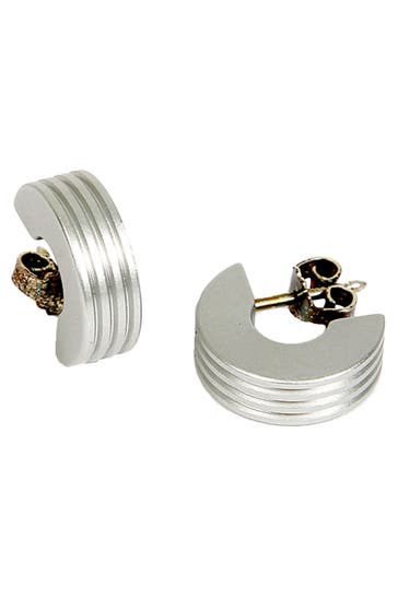 DEMARIE Ohrringe eloxiertes Aluminium silberfarben silbergrau