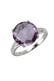 Ring Silber 925 rhodiniert mit echtem Amethyst 12mm silber
