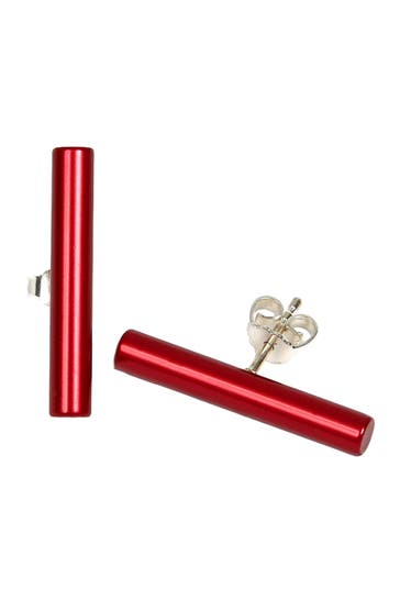 DEMARIE Ohrringe eloxiertes Aluminium rot fuchsia