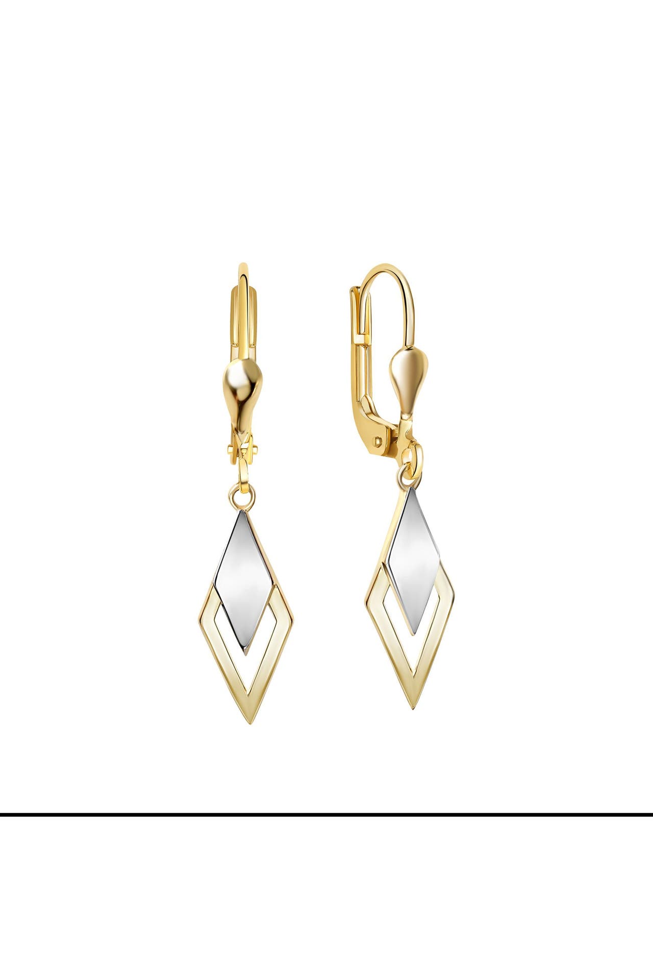 FASCINATION BY ELLEN K. Ohrringe 585/- Gelbgold bicolor glanz mehrfarbig, Bild 1