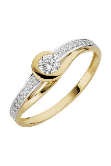 OROLINO Ring 333/- Gelbgold glanz synth. Zirkonia