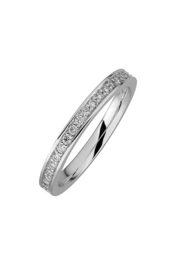 LYOMI Ring 585/- Weißgold 21 synth. Diam. 0,24ct. silber