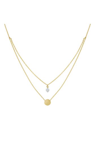 FASCINATION BY ELLEN K. Kette Gold 375 zweifarbig Zirkonia gelb