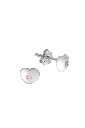 ZEEME Ohrringe 925 Sterling Silber Herz Zirkonia