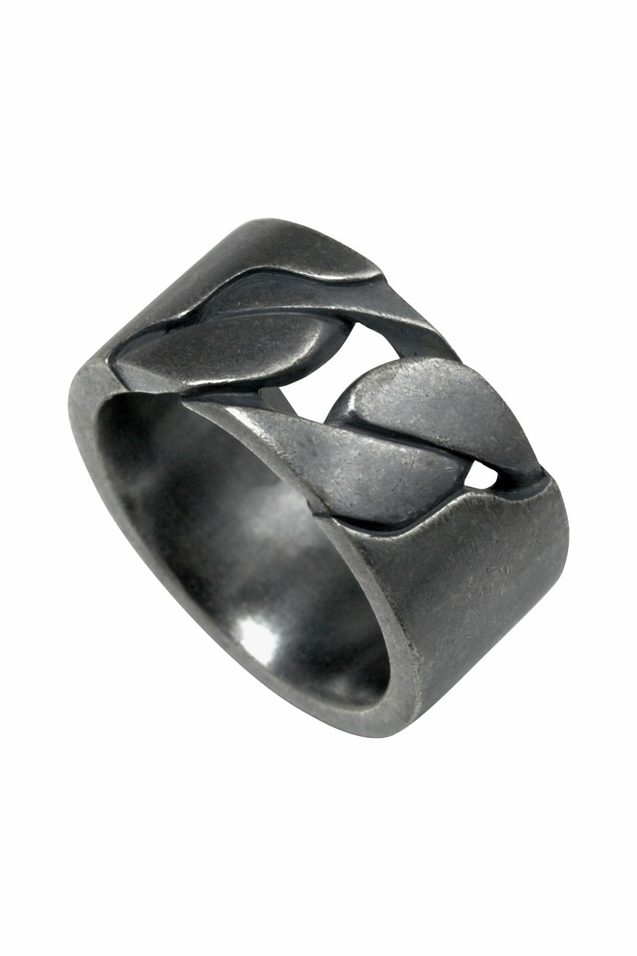 CAI Ring 925/- Sterling Silber matt oxidiert schwarz, Bild 1