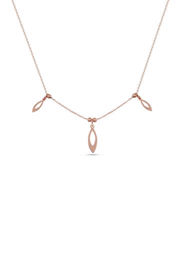 DKENIZ Kette 925/- Sterling Silber rosévergoldet Pure Geometrie Silberkette rosé