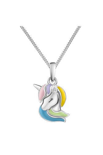 ZEEME Anhänger mit Kette 925/- Sterling Silber rhodiniert Emaille