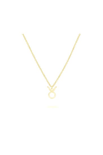 BEKA BELL Kette 925-Sterling Silber vergoldet Glänzend 42cm Stier gelb