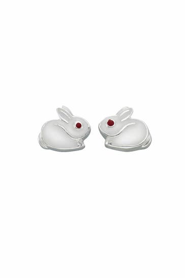 ZEEME Ohrringe Silber 925 Motiv Hase