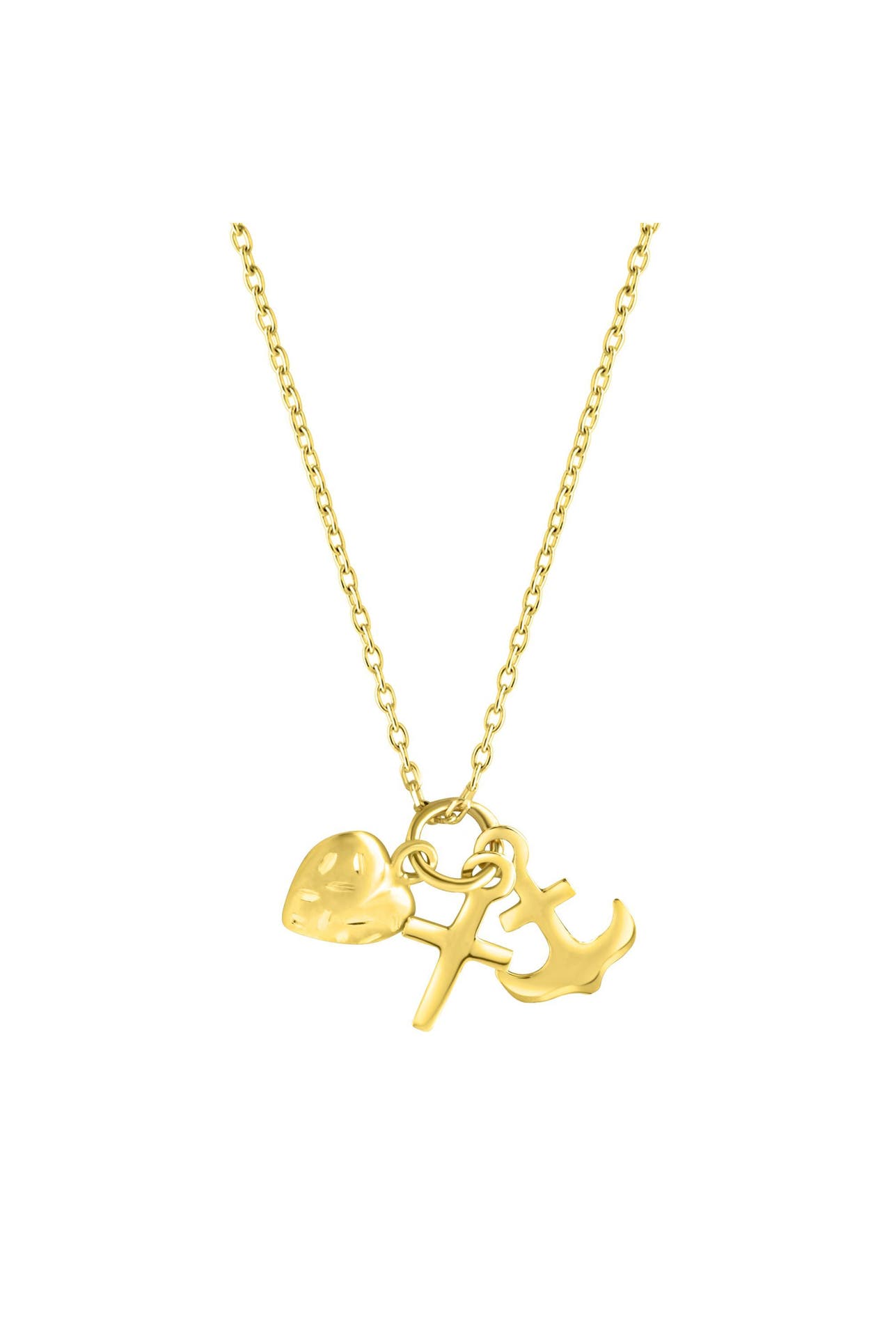 FASCINATION BY ELLEN K. Kette 375/- Gelbgold Glaube,Liebe,Hoffnung gelb, Bild 1