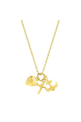FASCINATION BY ELLEN K. Kette 375/- Gelbgold Glaube,Liebe,Hoffnung gelb