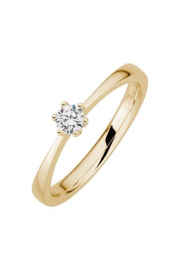 LYOMI Ring 585/- Gelbgold  1 synth. Diam. 0,20 ct. gelb