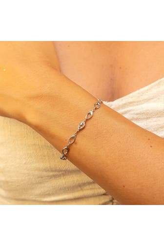 FASCINATION BY ELLEN K. Armband 375 Gold mit Blautopas (beh.) und Amethyst silber