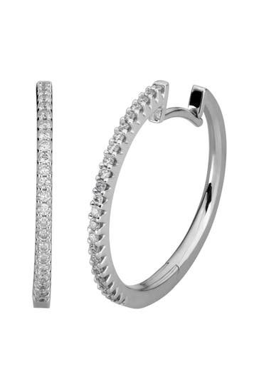 LYOMI Ohrringe 585/- Weißgold 46 synth. Diam. 0,34ct. silber