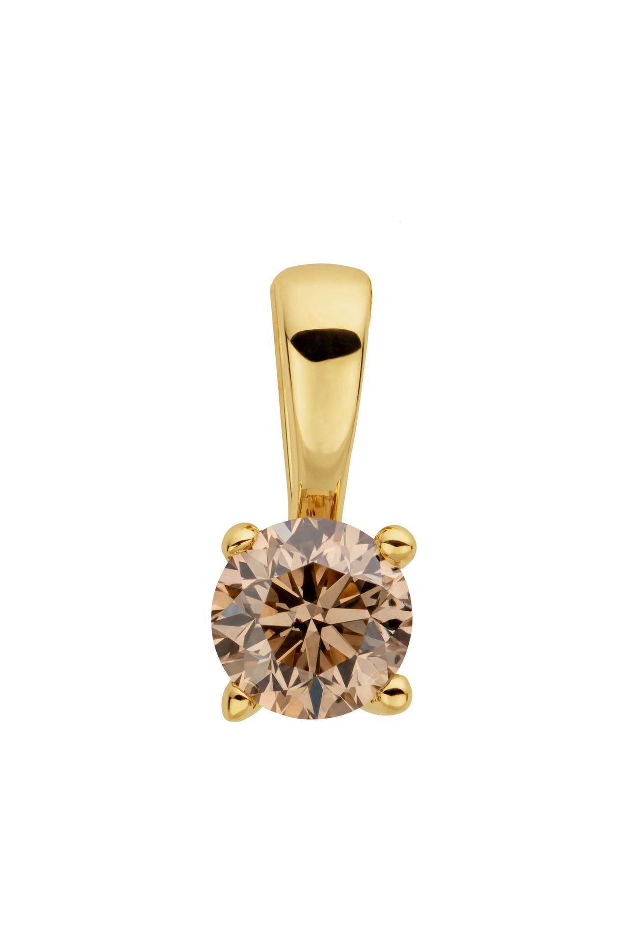 OROLINO Anhänger 585/- Gelbgold 1 Brill. 0,25ct. braun, Bild 1