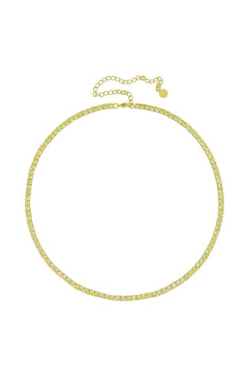 FASHIONBOX Kette vergoldet mit Zirkonia gelb gelb