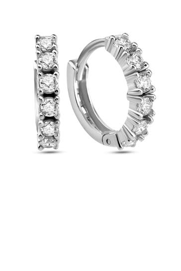 DKENIZ Ohrringe 925 Silber rhodiniert Zirkonia weiß silber