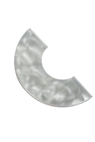 DEMARIE Schmuckset Kragenklemme aus Aluminium gebürstet + gewolkt grau